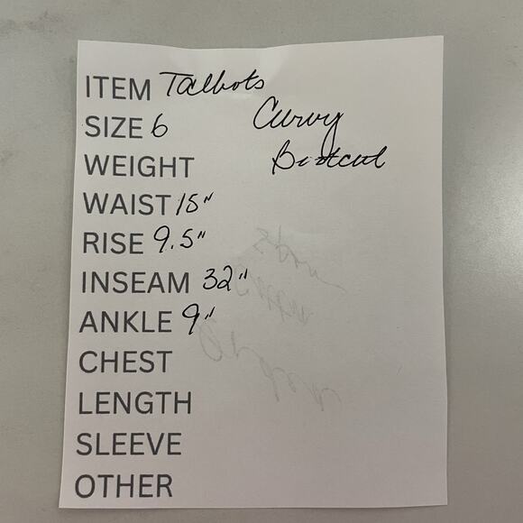 Talbots Outlet Curvy Bootcut Jeans Size 6 32” Inseam Dark Wash Denim Mid-Rise - Picture 9 of 9